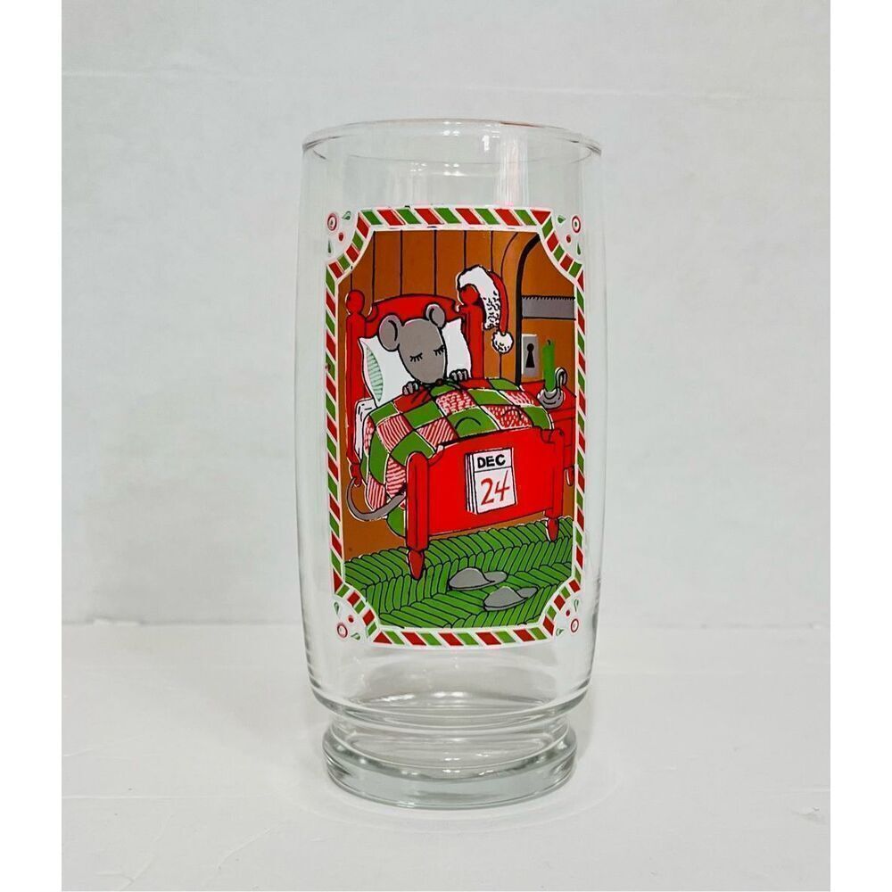 Vintage Pepsi Holiday Drinking Glass Twas The Night Before Christmas